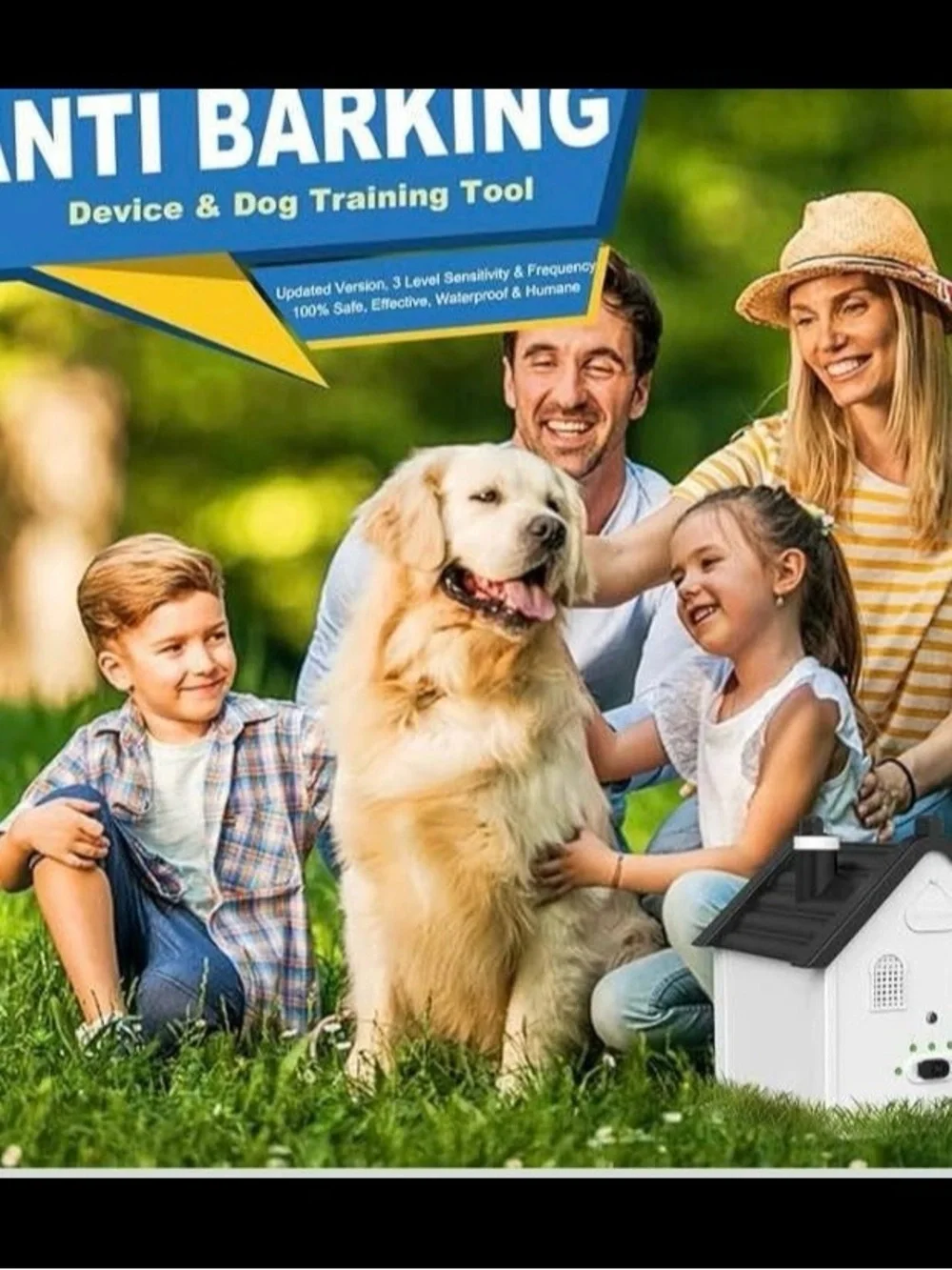 NEW - Effective Anti Dog Barking Deterrent - 3 Adj Levels Bark Control Device